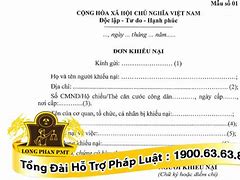 Mẫu Đơn Khiếu Nại Tranh Chấp Đất Đai